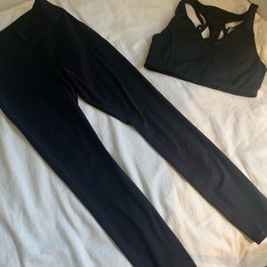 Fabletics leggings in black. NOTE: bralette no longer available